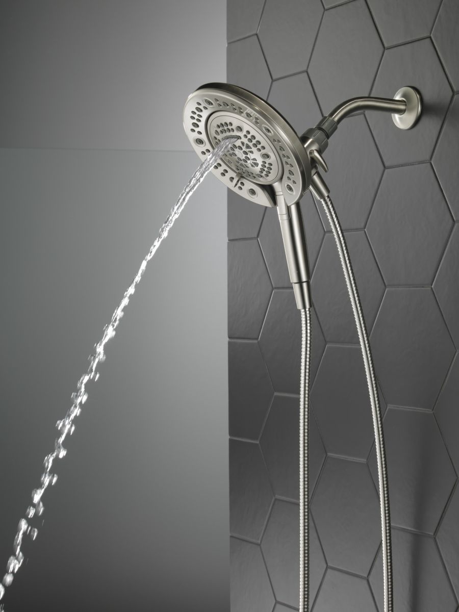DELTA Universal Showering Components In2ition 7-Setting Two-in-One Shower — Satin Nickel
