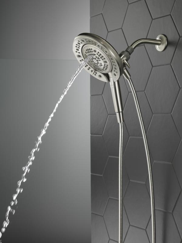 DELTA Universal Showering Components In2ition 7-Setting Two-in-One Shower — Satin Nickel