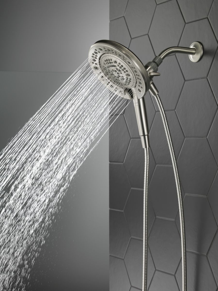DELTA Universal Showering Components In2ition 7-Setting Two-in-One Shower — Satin Nickel