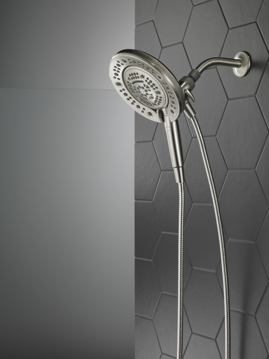 DELTA Universal Showering Components In2ition 7-Setting Two-in-One Shower — Satin Nickel