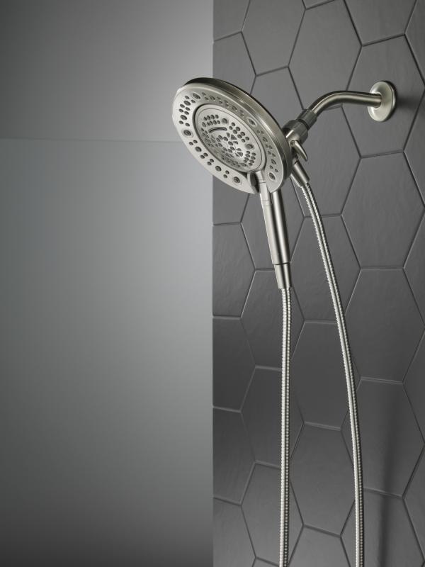DELTA Universal Showering Components In2ition 7-Setting Two-in-One Shower — Satin Nickel