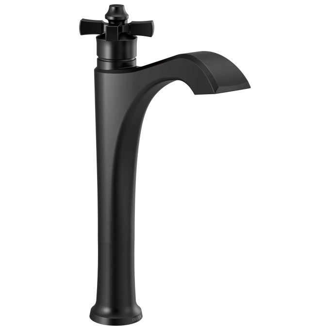 DELTA Dorval Single Handle Vessel Bathroom Faucet — Matte Black