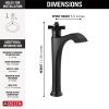 DELTA Dorval Single Handle Vessel Bathroom Faucet — Matte Black