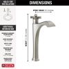 DELTA Dorval Single Handle Vessel Bathroom Faucet — Stainless
