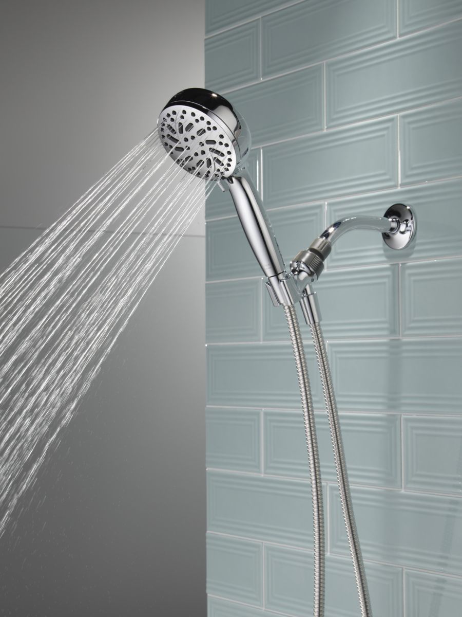 DELTA Universal Showering Components 6-Setting Hand Shower with Cleaning Spray — Chrome