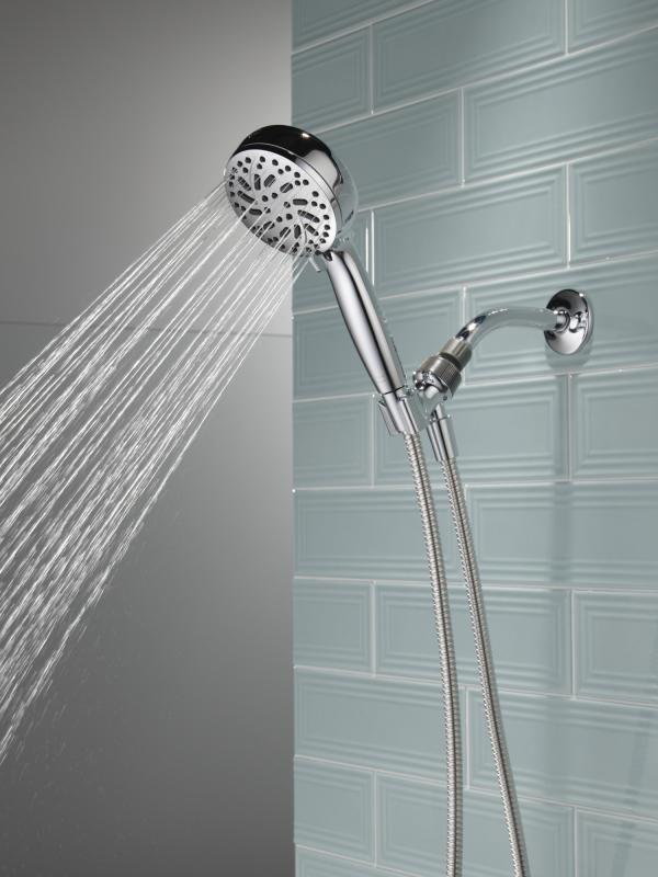 DELTA Universal Showering Components 6-Setting Hand Shower with Cleaning Spray — Chrome
