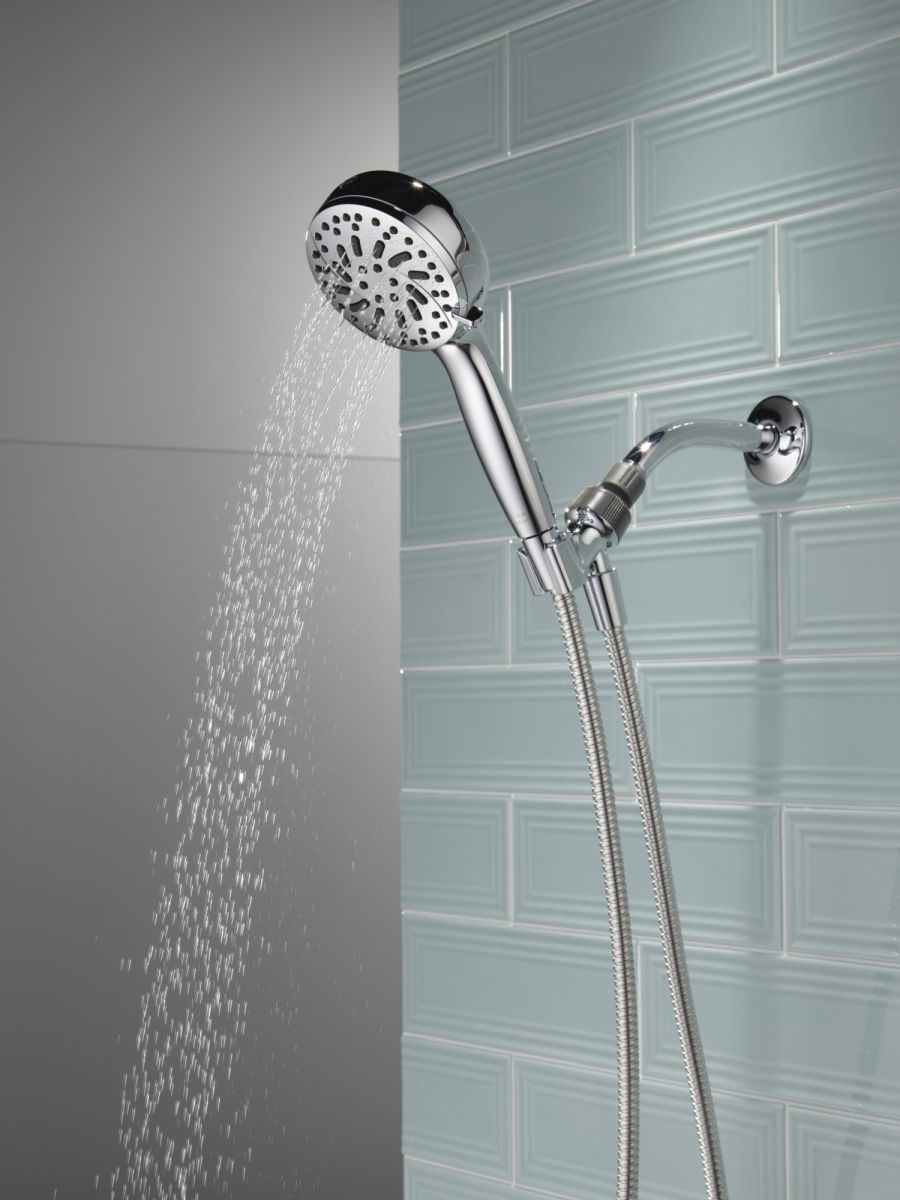 DELTA Universal Showering Components 6-Setting Hand Shower with Cleaning Spray — Chrome