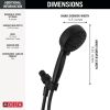 DELTA Universal Showering Components 6-Setting Hand Shower with Cleaning Spray — Matte Black