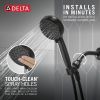 DELTA Universal Showering Components 6-Setting Hand Shower with Cleaning Spray — Matte Black