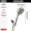 DELTA Universal Showering Components 6-Setting Hand Shower with Cleaning Spray — Spotshield Brushed Nickel
