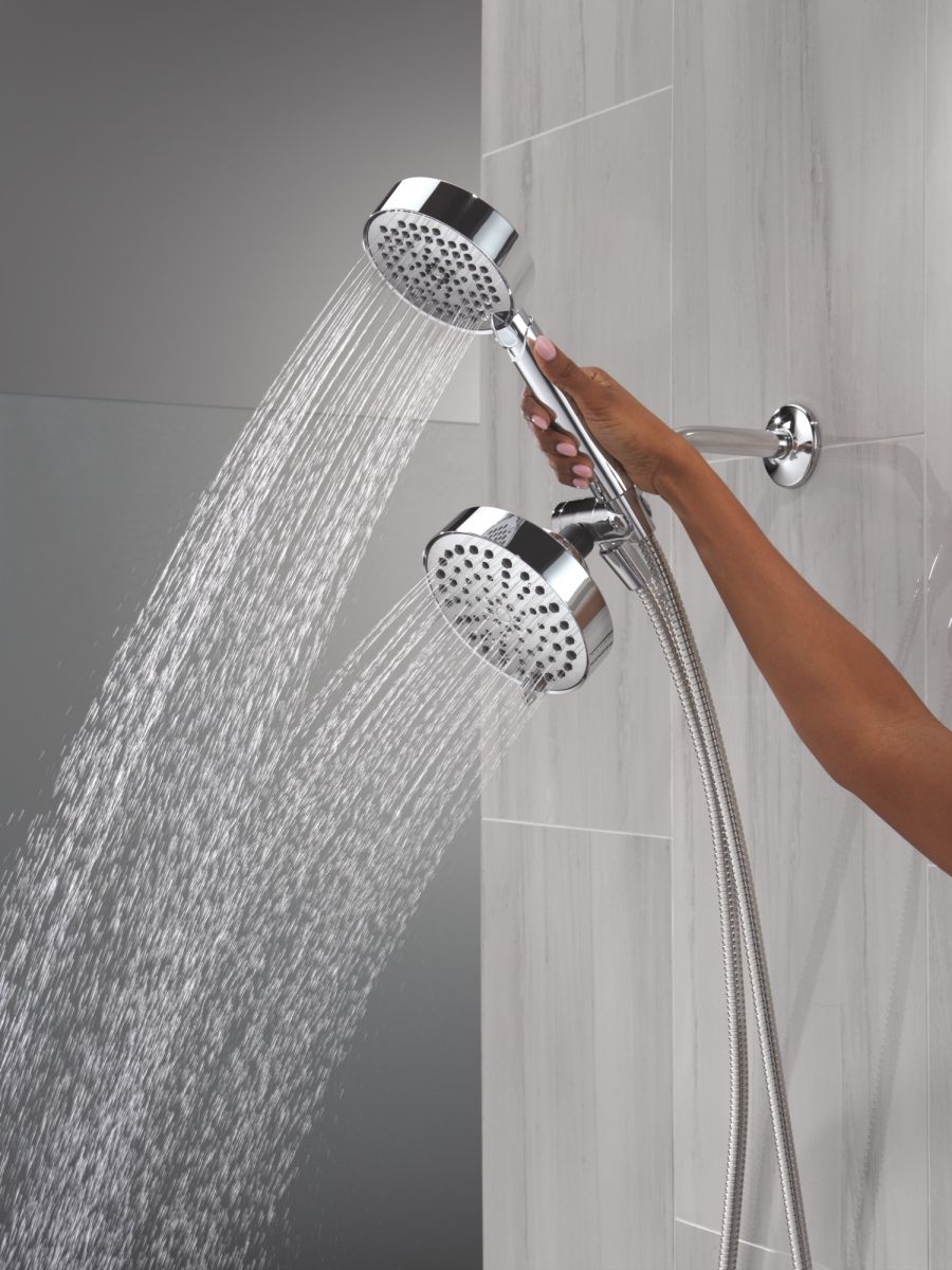 DELTA Universal Showering Components 5-Setting Two-in-One Combination Shower with Additional Mount — Chrome
