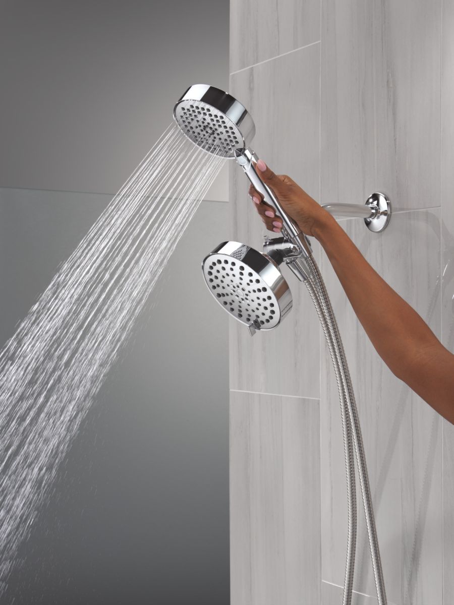 DELTA Universal Showering Components 5-Setting Two-in-One Combination Shower with Additional Mount — Chrome