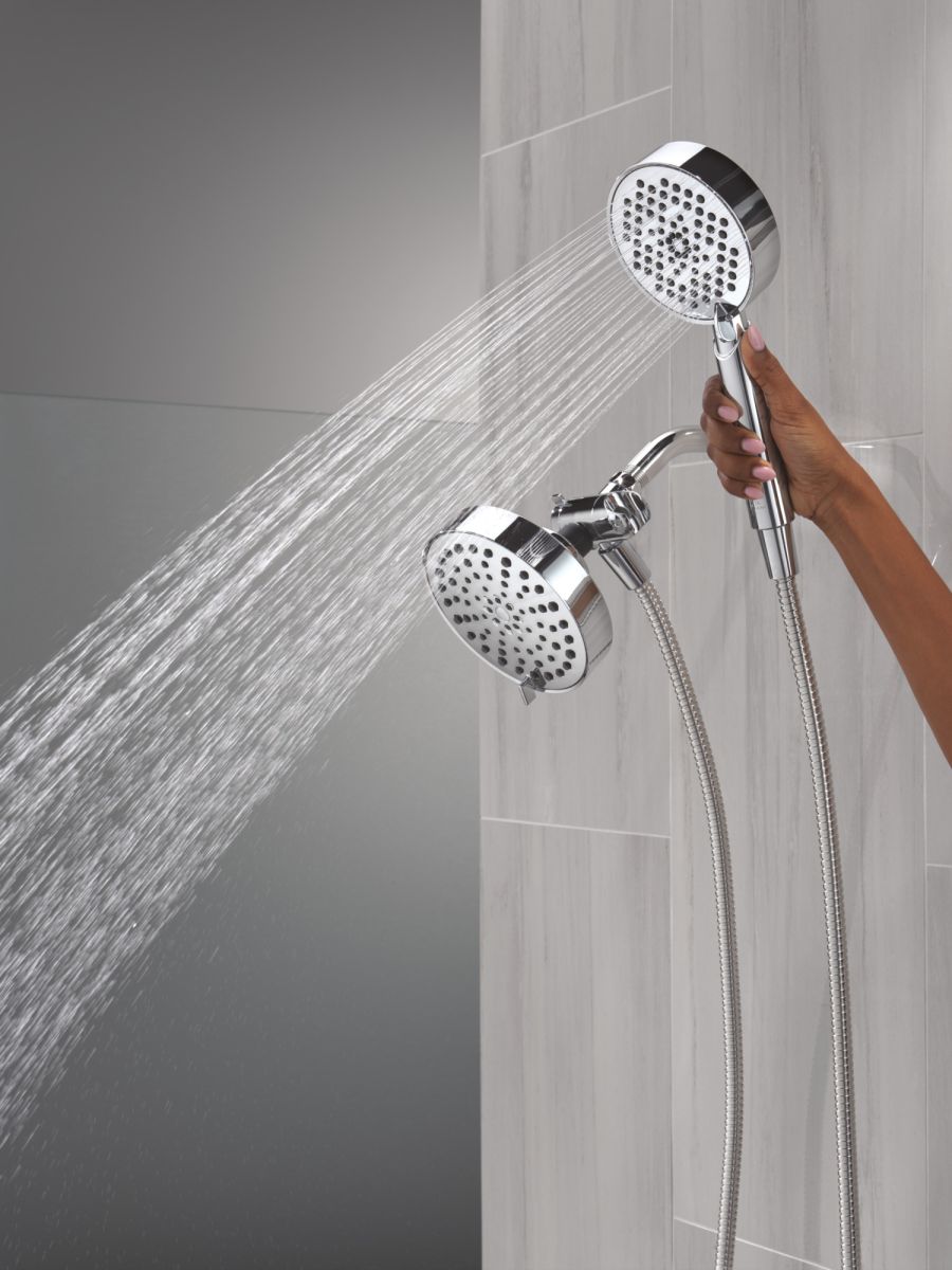 DELTA Universal Showering Components 5-Setting Two-in-One Combination Shower with Additional Mount — Chrome
