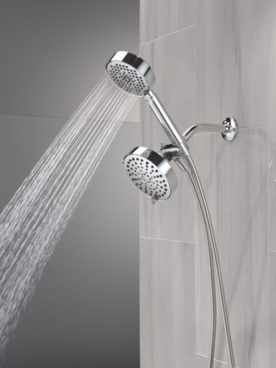DELTA Universal Showering Components 5-Setting Two-in-One Combination Shower with Additional Mount — Chrome