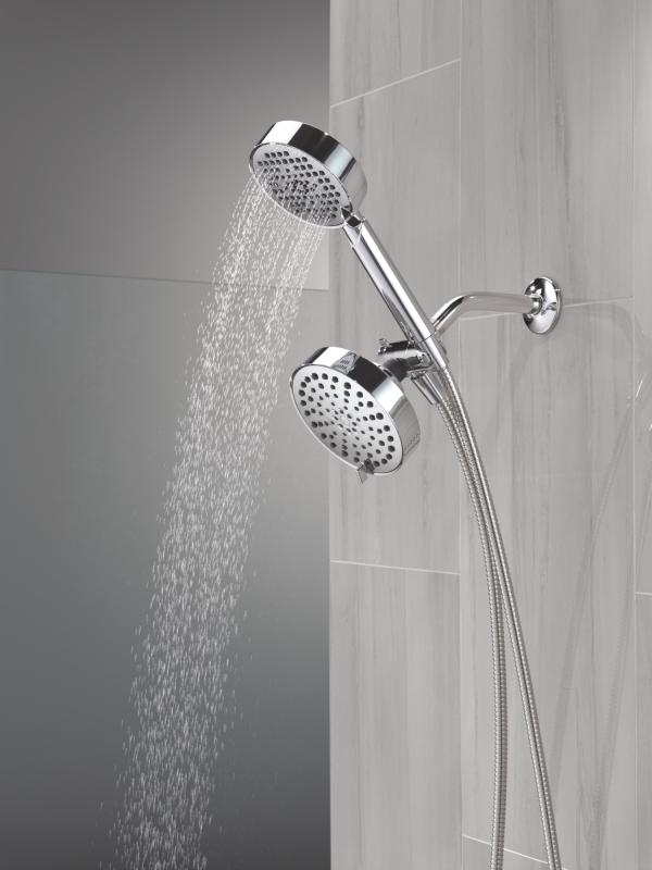 DELTA Universal Showering Components 5-Setting Two-in-One Combination Shower with Additional Mount — Chrome