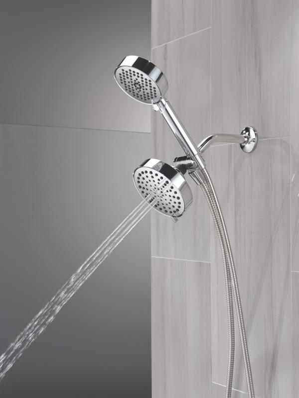 DELTA Universal Showering Components 5-Setting Two-in-One Combination Shower with Additional Mount — Chrome