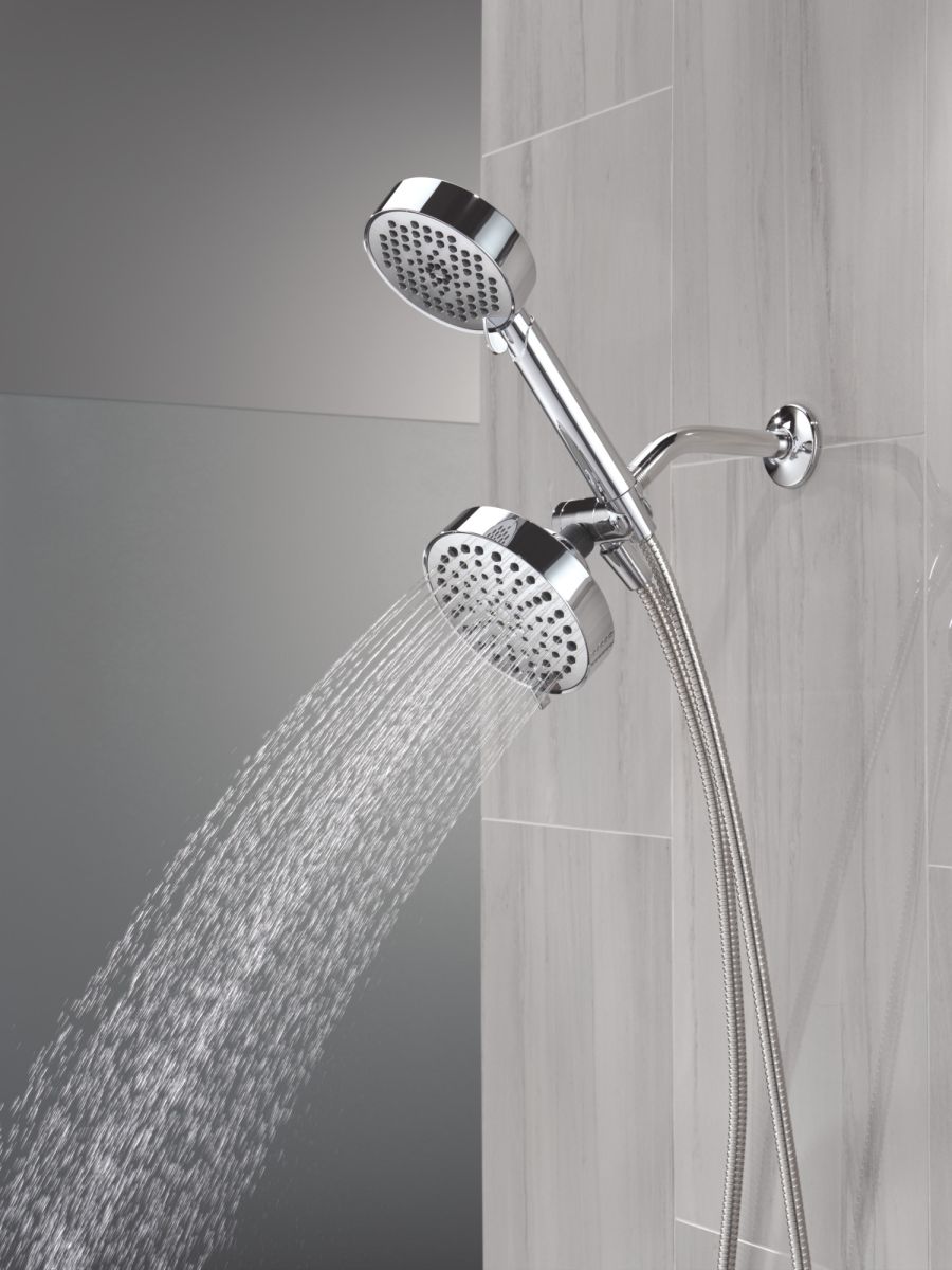 DELTA Universal Showering Components 5-Setting Two-in-One Combination Shower with Additional Mount — Chrome