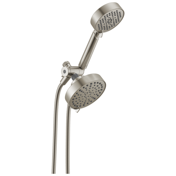 DELTA Universal Showering Components 5-Setting Two-in-One Combination Shower with Additional Mount — Spotshield Brushed Nickel