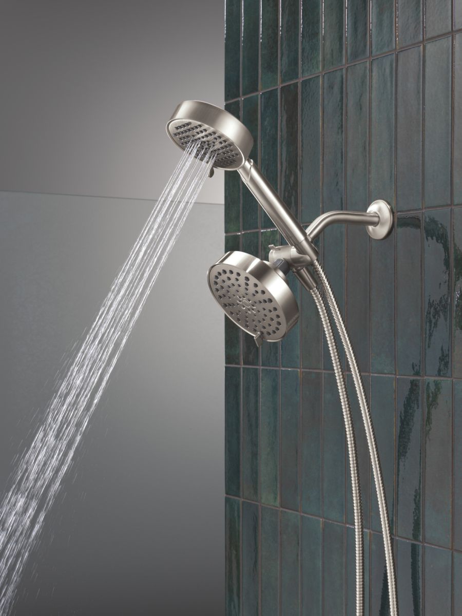 DELTA Universal Showering Components 5-Setting Two-in-One Combination Shower with Additional Mount — Stainless
