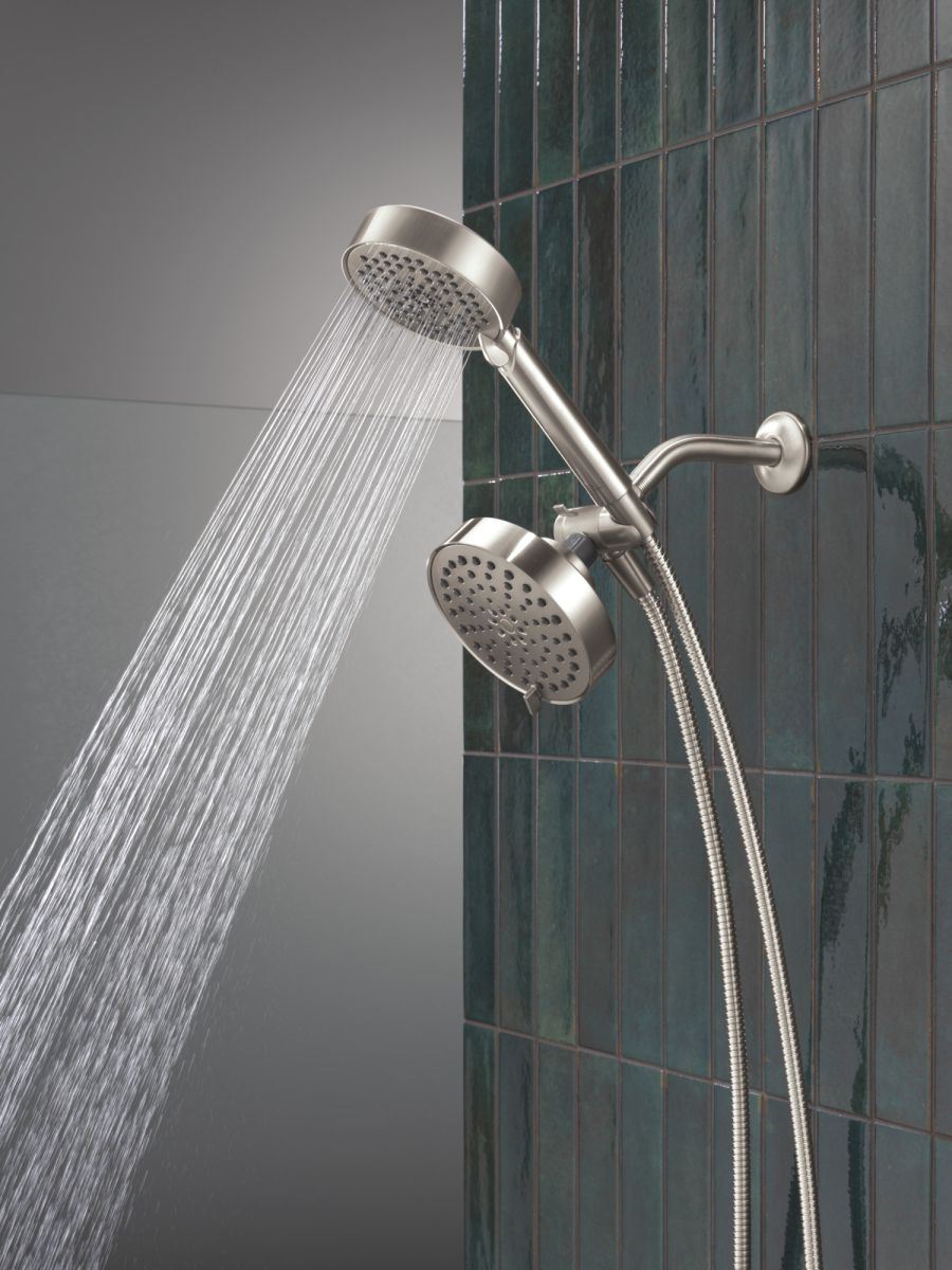 DELTA Universal Showering Components 5-Setting Two-in-One Combination Shower with Additional Mount — Stainless