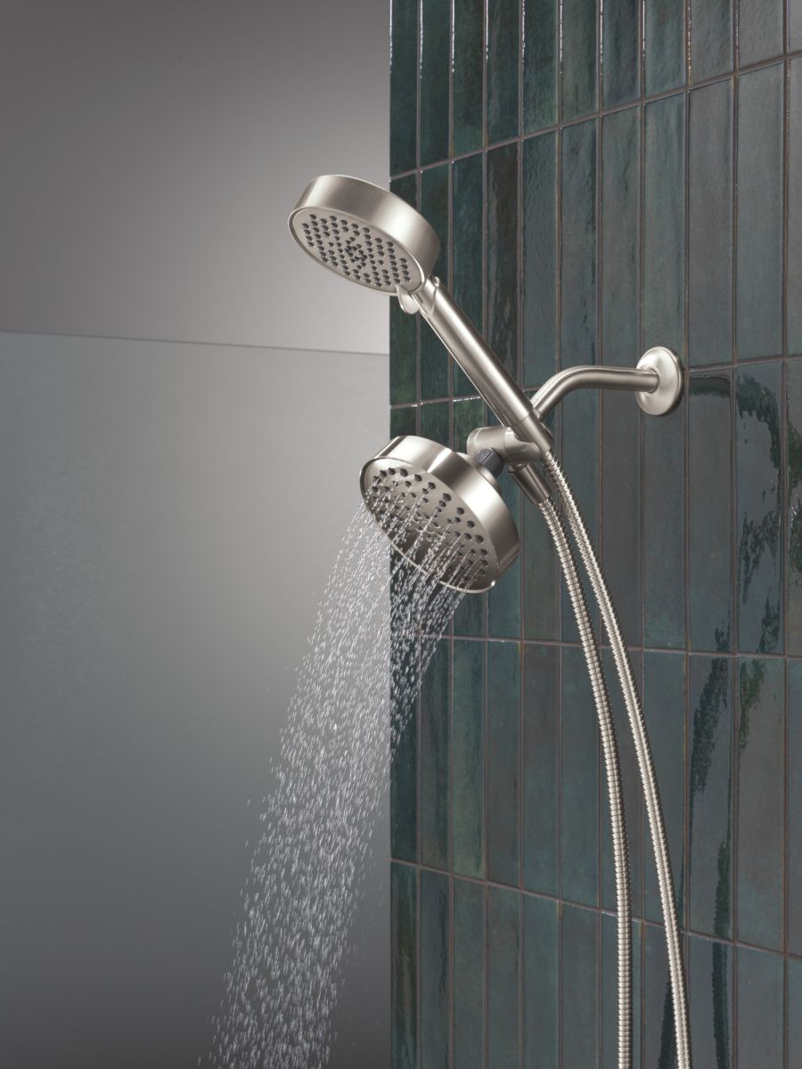 DELTA Universal Showering Components 5-Setting Two-in-One Combination Shower with Additional Mount — Stainless