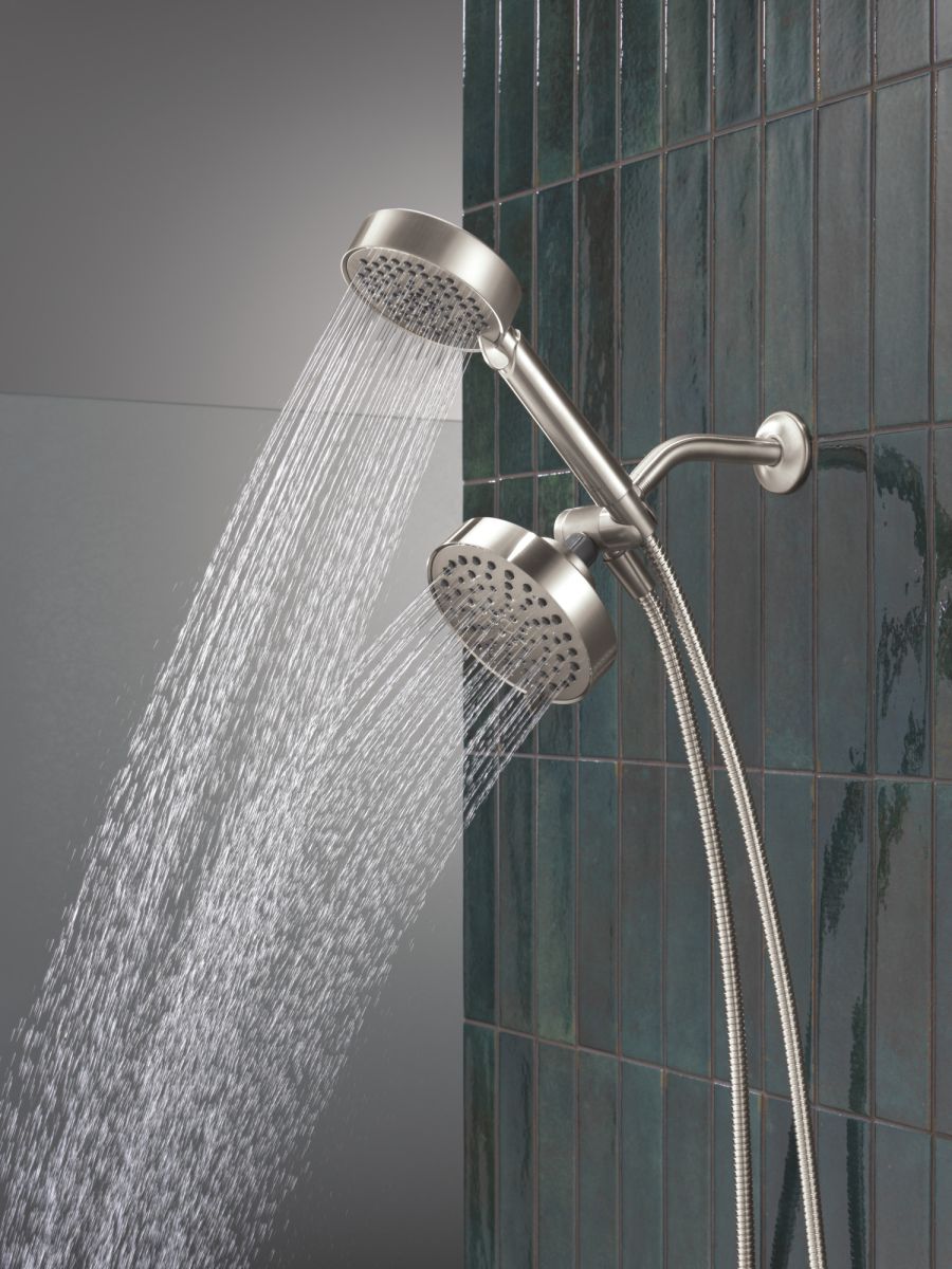 DELTA Universal Showering Components 5-Setting Two-in-One Combination Shower with Additional Mount — Stainless