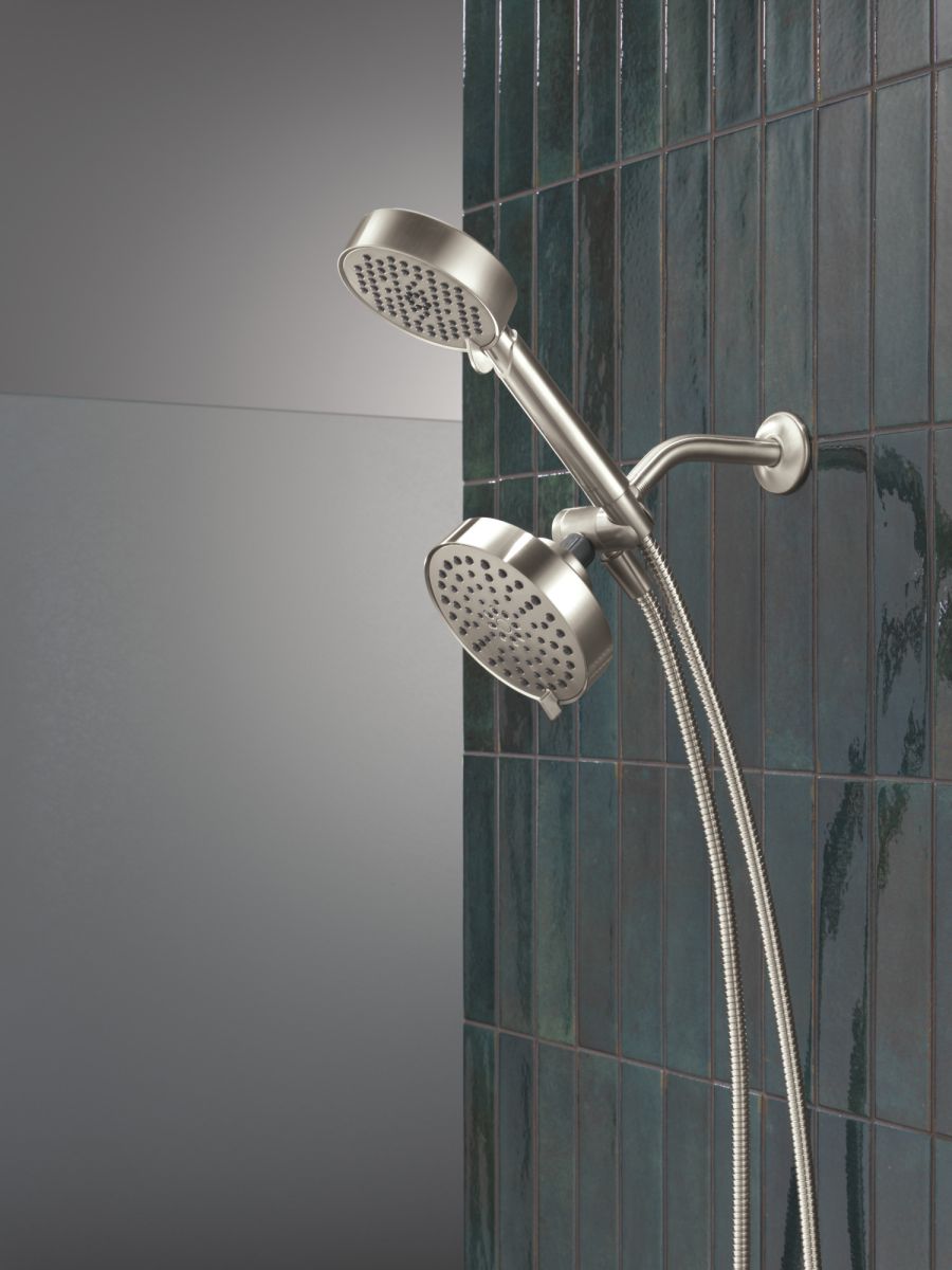 DELTA Universal Showering Components 5-Setting Two-in-One Combination Shower with Additional Mount — Stainless