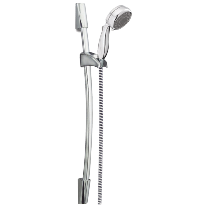 DELTA Universal Showering Components 7-Setting Wall Bar Hand Shower — Chrome