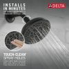 DELTA Universal Showering Components 8-Setting Shower Head — Matte Black