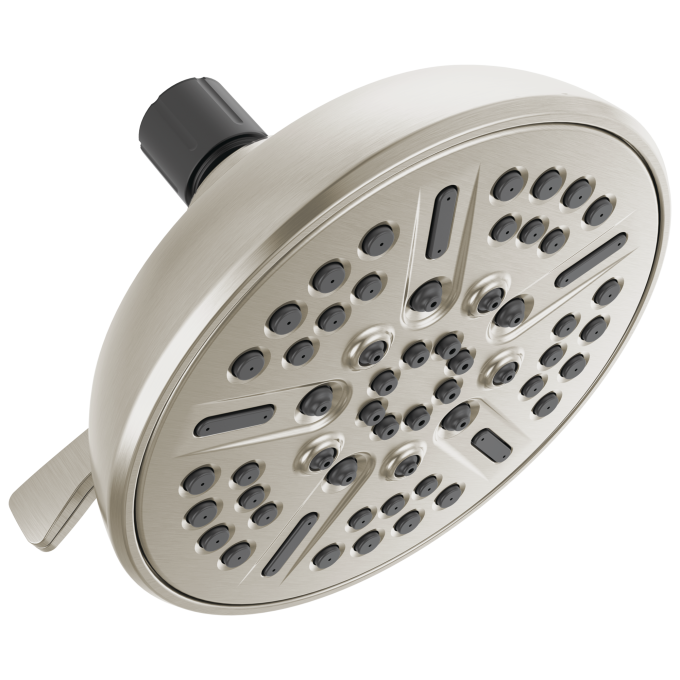 DELTA Universal Showering Components 8-Setting Shower Head — Spotshield Brushed Nickel