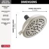 DELTA Universal Showering Components 8-Setting Shower Head — Spotshield Brushed Nickel