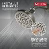 DELTA Universal Showering Components 8-Setting Shower Head — Spotshield Brushed Nickel