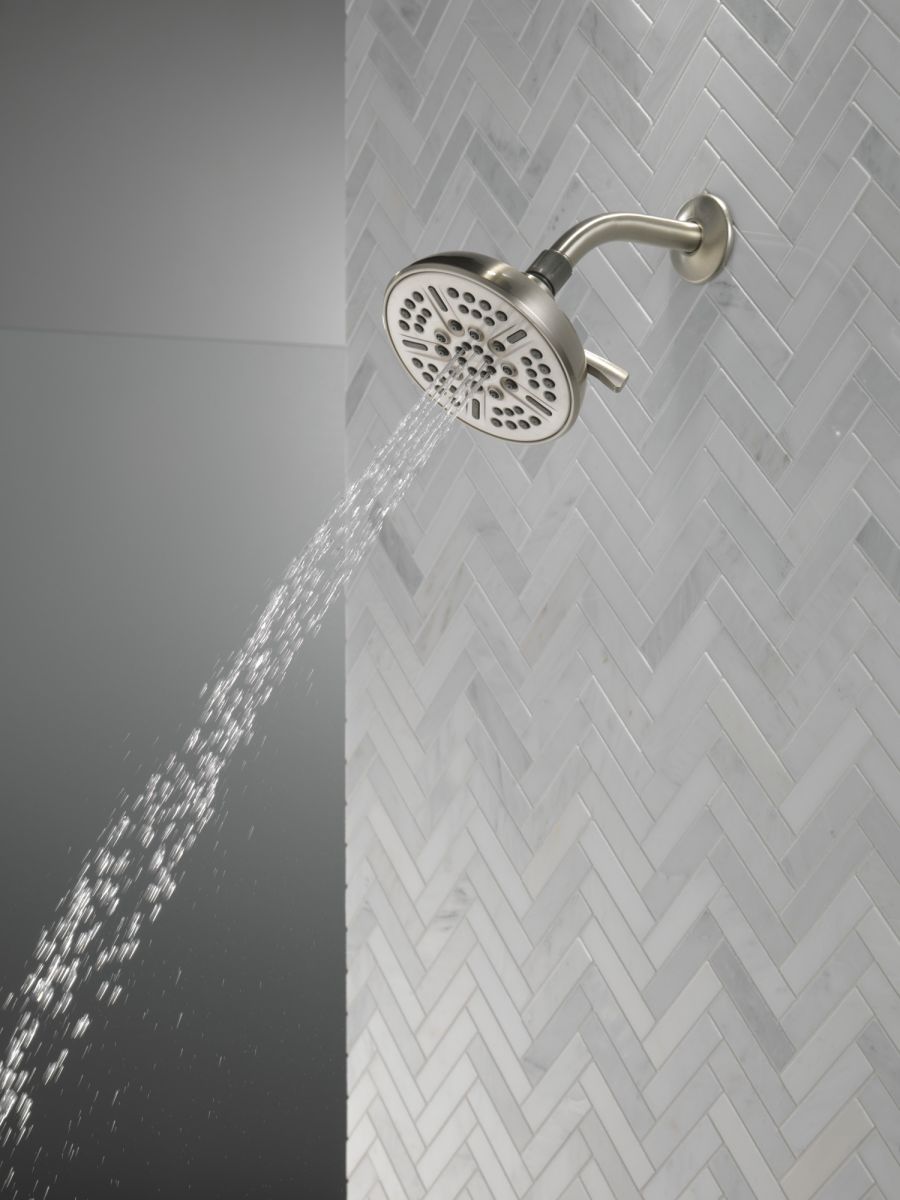DELTA Universal Showering Components 8-Setting Shower Head — Spotshield Brushed Nickel