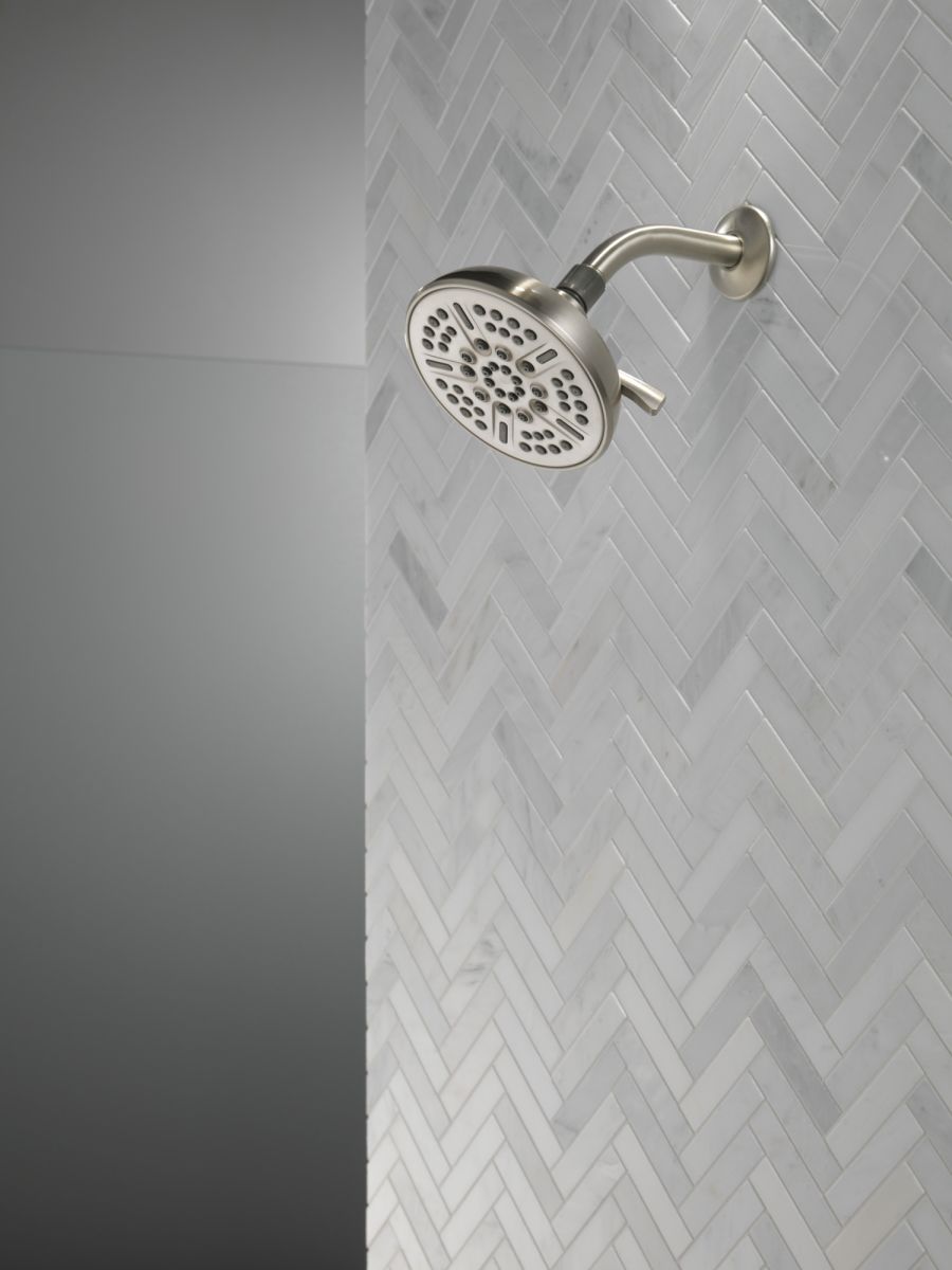 DELTA Universal Showering Components 8-Setting Shower Head — Spotshield Brushed Nickel
