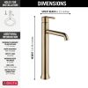 DELTA Trinsic Single Handle Vessel Bathroom Faucet — Champagne Bronze