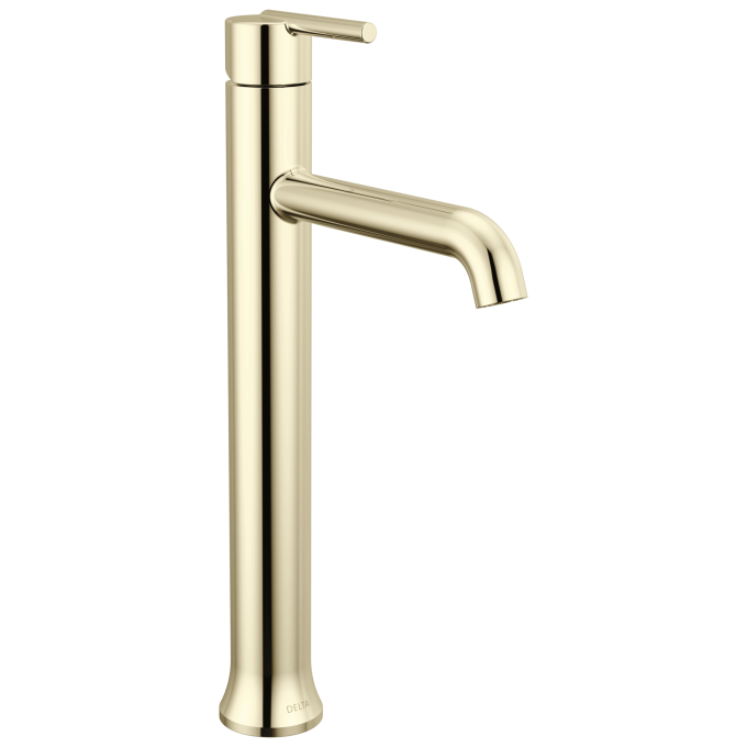 DELTA Trinsic Single Handle Vessel Bathroom Faucet — Polished Nickel