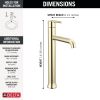 DELTA Trinsic Single Handle Vessel Bathroom Faucet — Polished Nickel