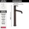 DELTA Trinsic Single Handle Vessel Bathroom Faucet — Venetian Bronze