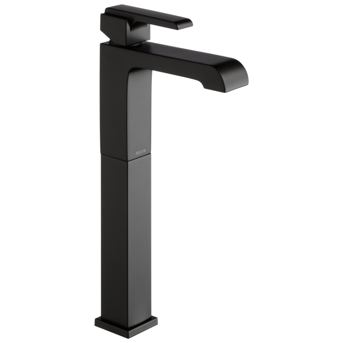 DELTA Ara Single Handle Vessel Bathroom Faucet — Matte Black