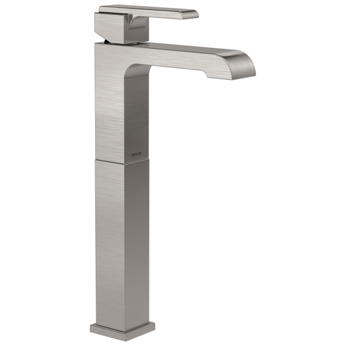 DELTA Ara Single Handle Vessel Bathroom Faucet — Stainless