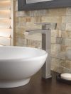 DELTA Ara Single Handle Vessel Bathroom Faucet — Stainless