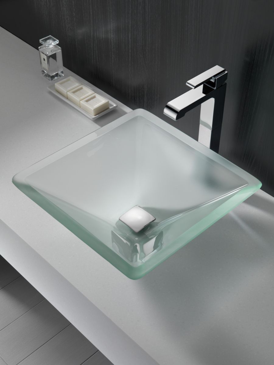 DELTA Ara Single Handle Vessel Bathroom Faucet — Chrome