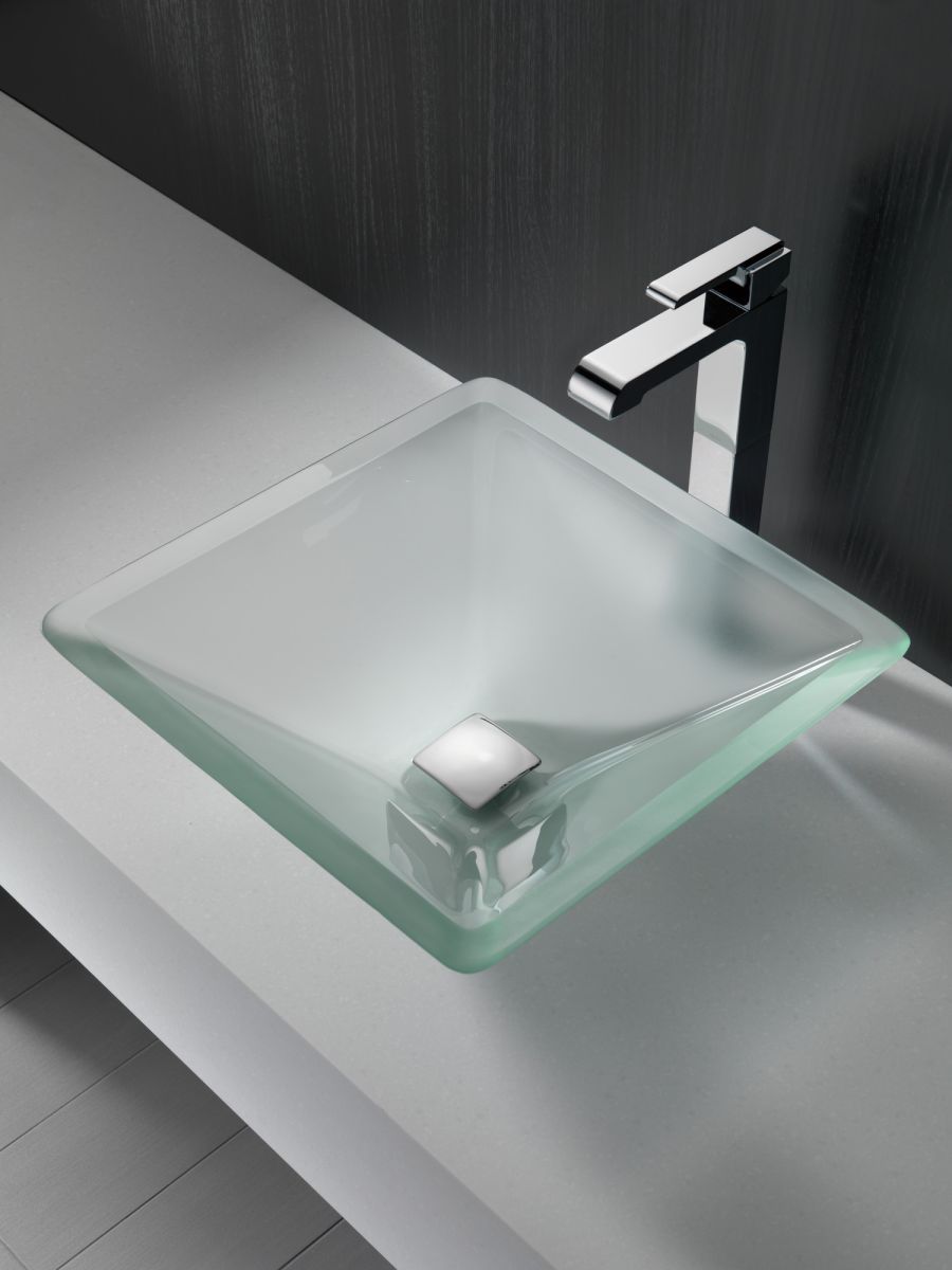 DELTA Ara Single Handle Vessel Bathroom Faucet — Chrome