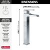 DELTA Ara Single Handle Vessel Channel Bathroom Faucet — Chrome