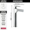 DELTA Zura Single Handle Vessel Bathroom Faucet — Chrome