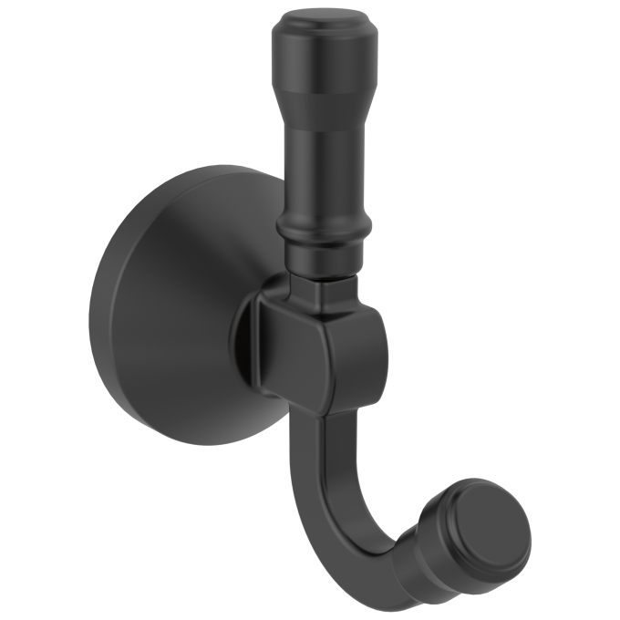 DELTA Broderick Double Robe Hook — Matte Black