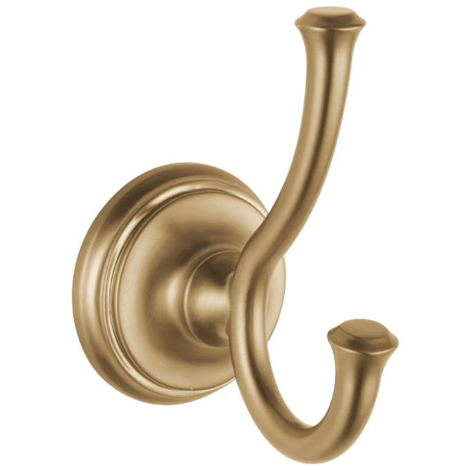 DELTA Cassidy Double Robe Hook — Champagne Bronze