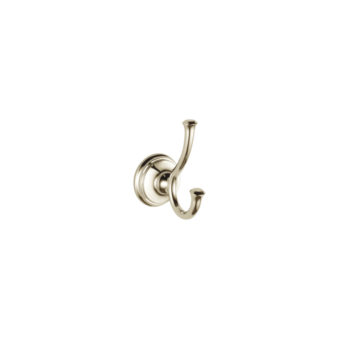 DELTA Cassidy Double Robe Hook — Polished Nickel