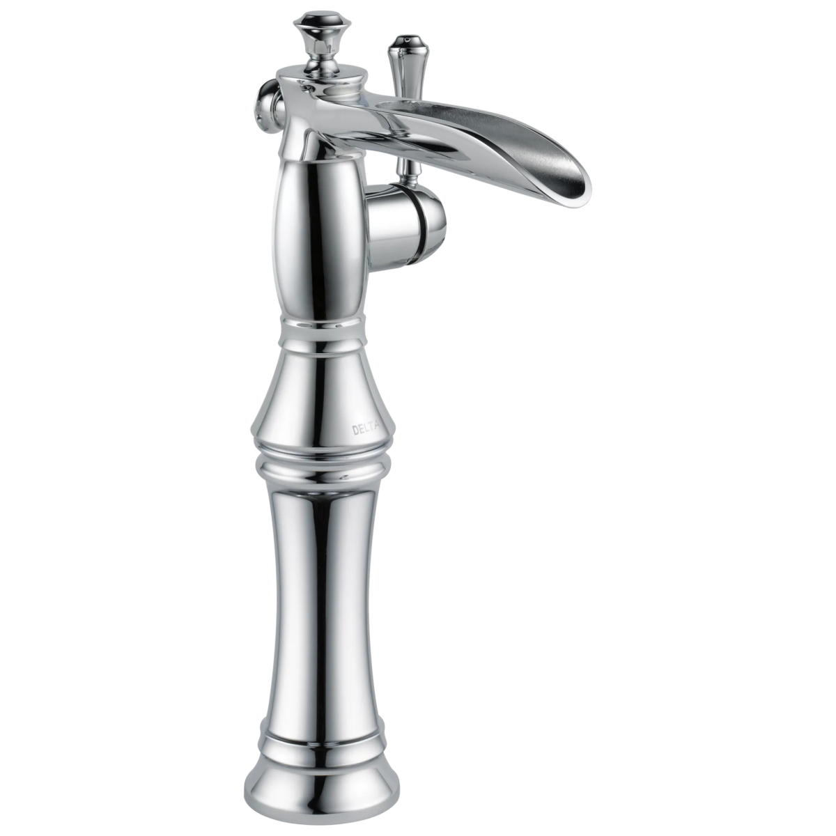 DELTA Cassidy Single Handle Channel Vessel Bathroom Faucet — Chrome