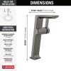 DELTA Pivotal Single Handle Vessel Bathroom Faucet — Lumicoat® Black Stainless